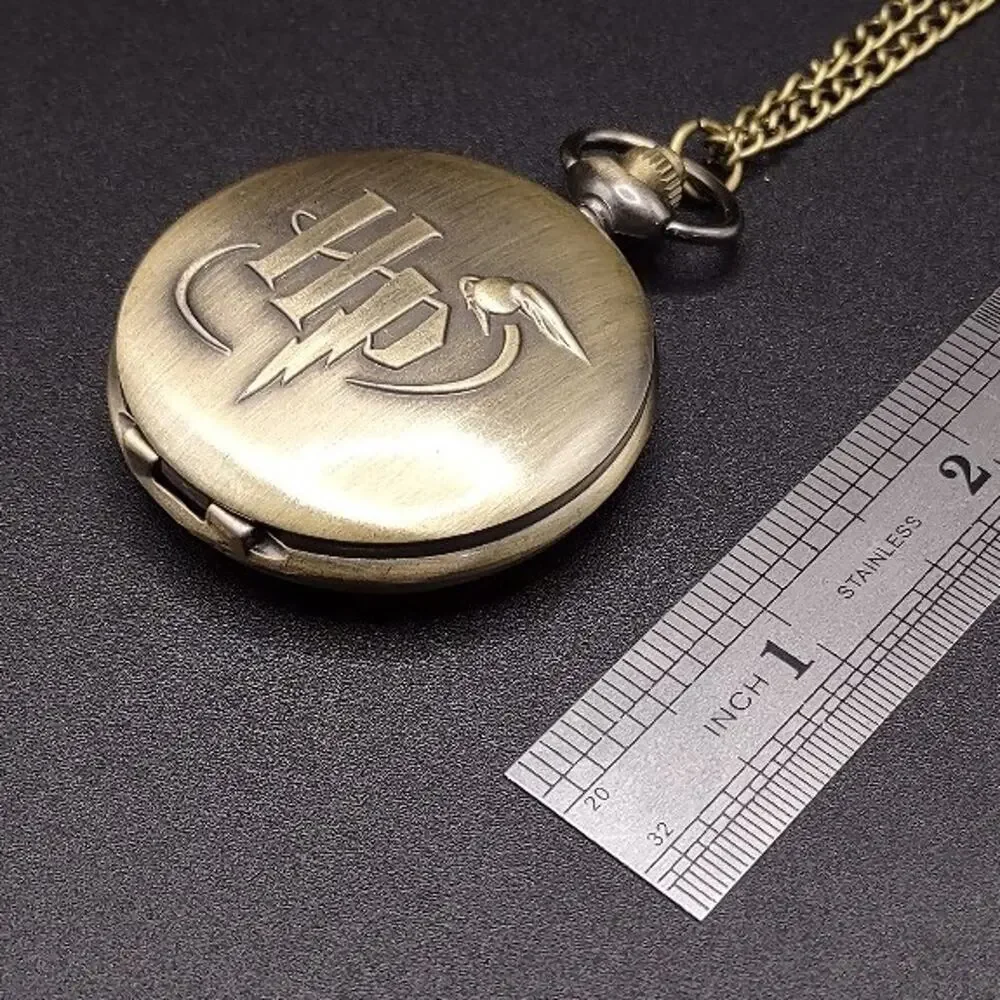 Gold Harry Potter Pocket Watch Hogwarts Cosplay Birthday Christmas Gift - NEW!